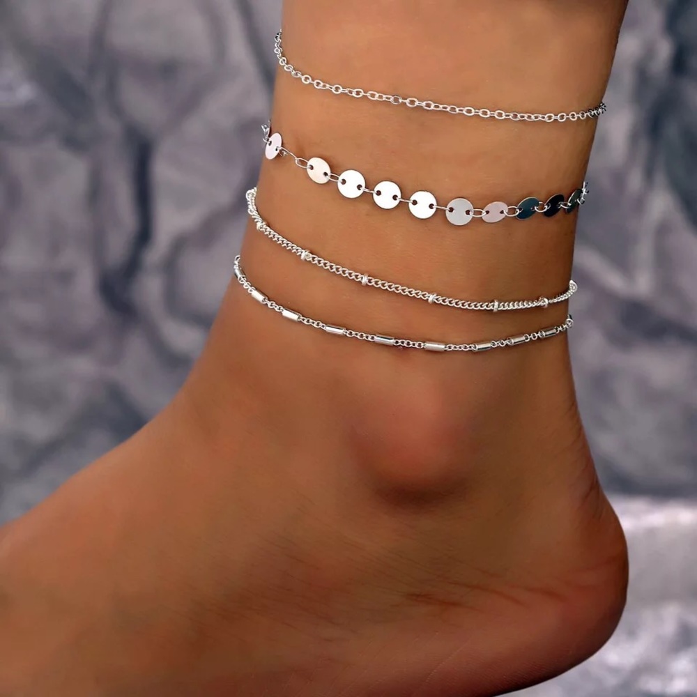 First Daughter - Silver Morning Boho Anklet